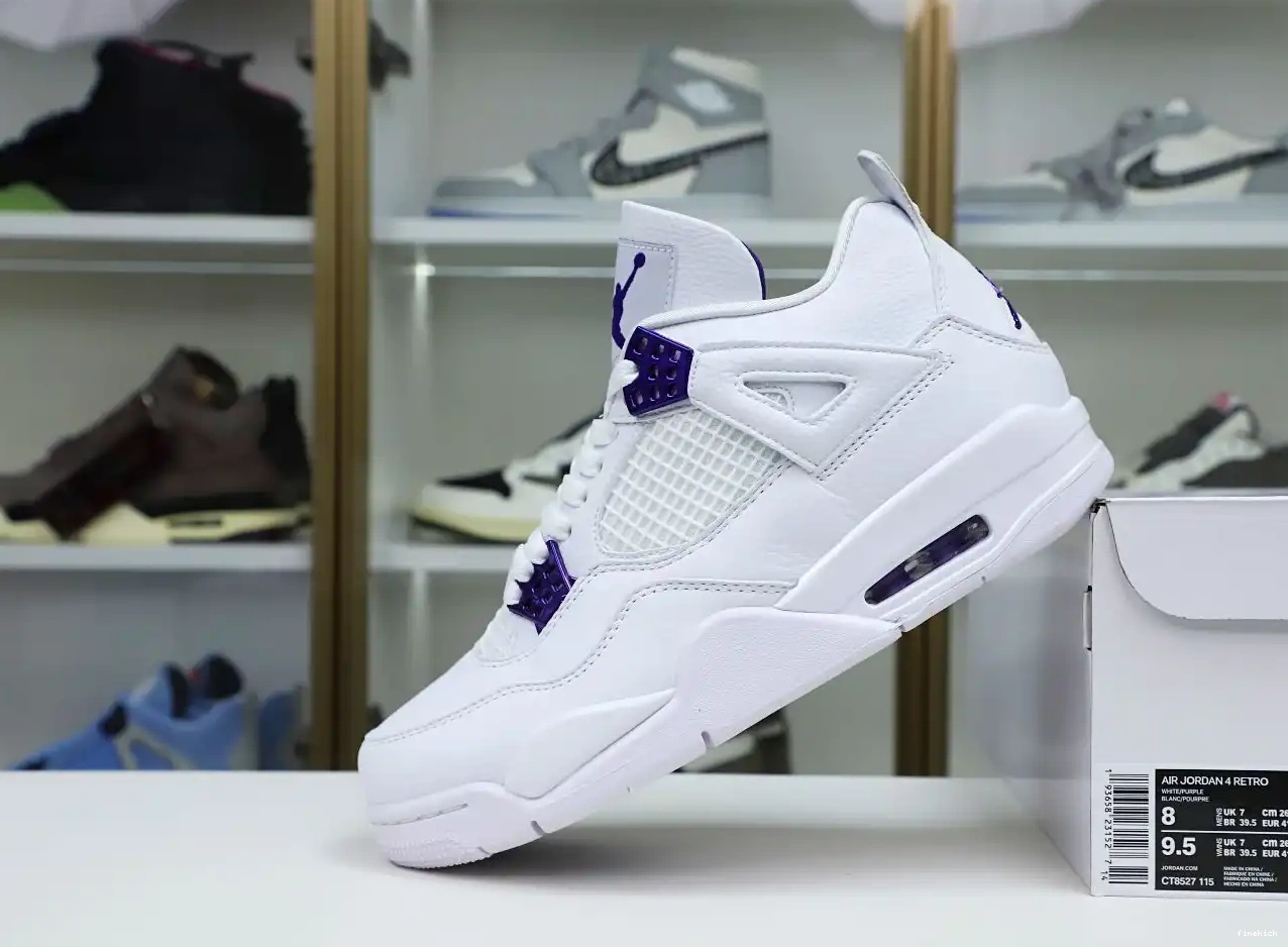 4 AIR PURPLE JORDAN METALLIC 0531